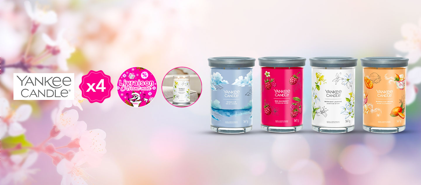 Set de 4 bougies larges parfum surprise (567g) Yankee Candle  
