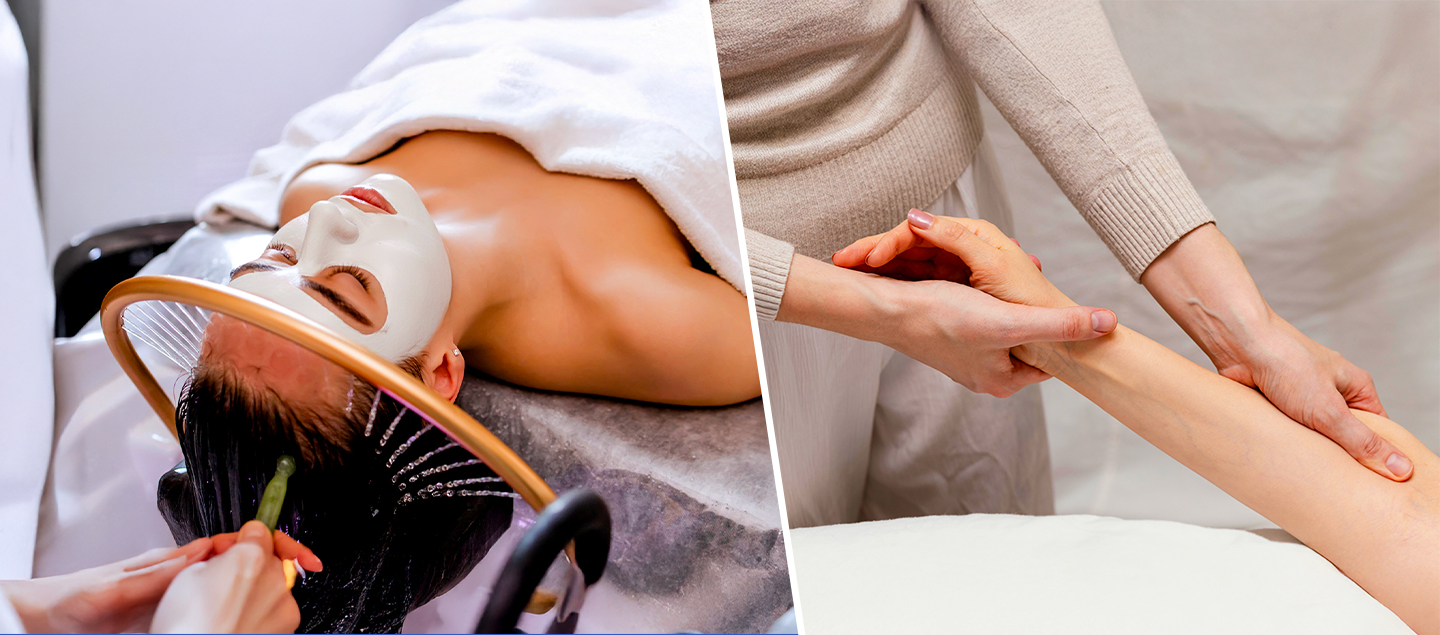 Head Spa avec/sans Soin du visage et/ou Massage des mains et bras