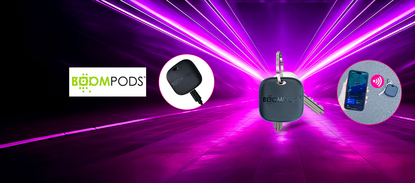 Tracker connecté rechargeable universel BOOMPODS pour ne plus perdre vos affaires (clés, sacs ou autres)
