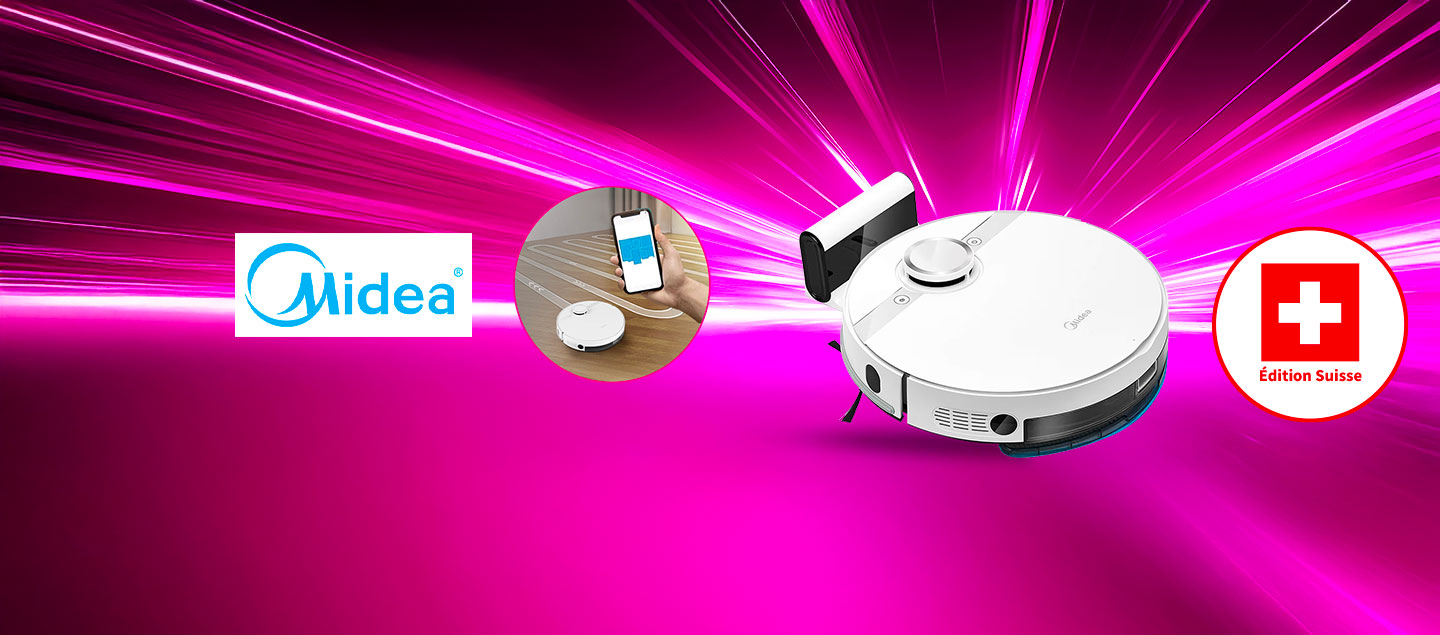 Aspirateur robot connecté 2en1 M7 Swiss Edition (aspirateur et laveur) MIDEA 