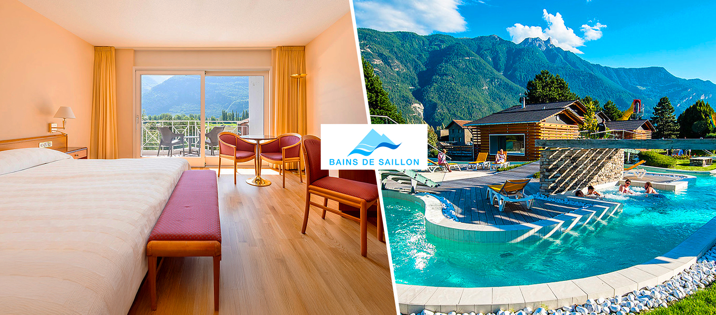 Séjour à l'Hôtel des Bains de Saillon**** en demi-pension avec entrée aux bains pour 2 personnes