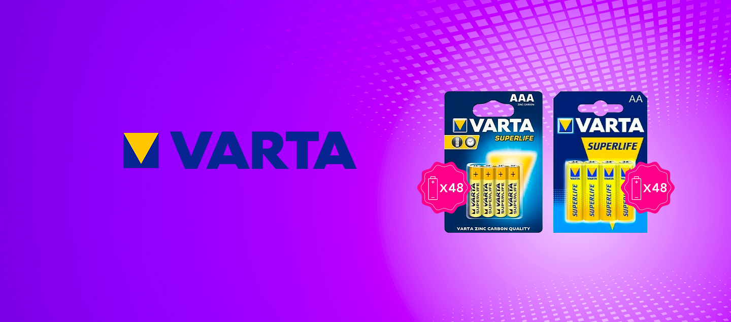 Set de 48 piles SuperLife AA ou AAA VARTA
