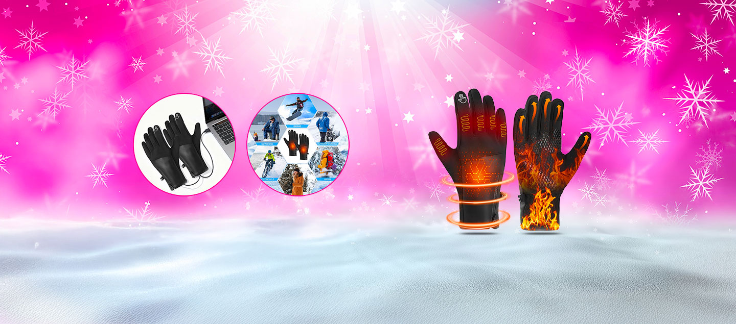 Gants chauffants électriques rechargeables imperméables
