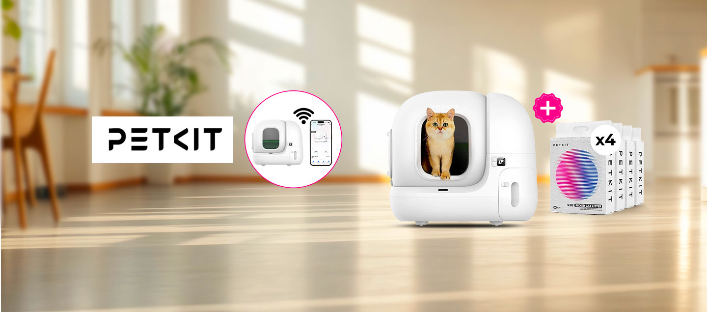 Bac à litière autonettoyant connecté avec 4 litières gratuites PETKIT PURA MAX 2