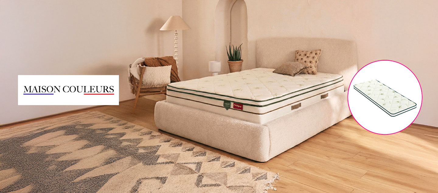 Surmatelas mémoire de forme haute densité ALOE VERA Maison Couleurs