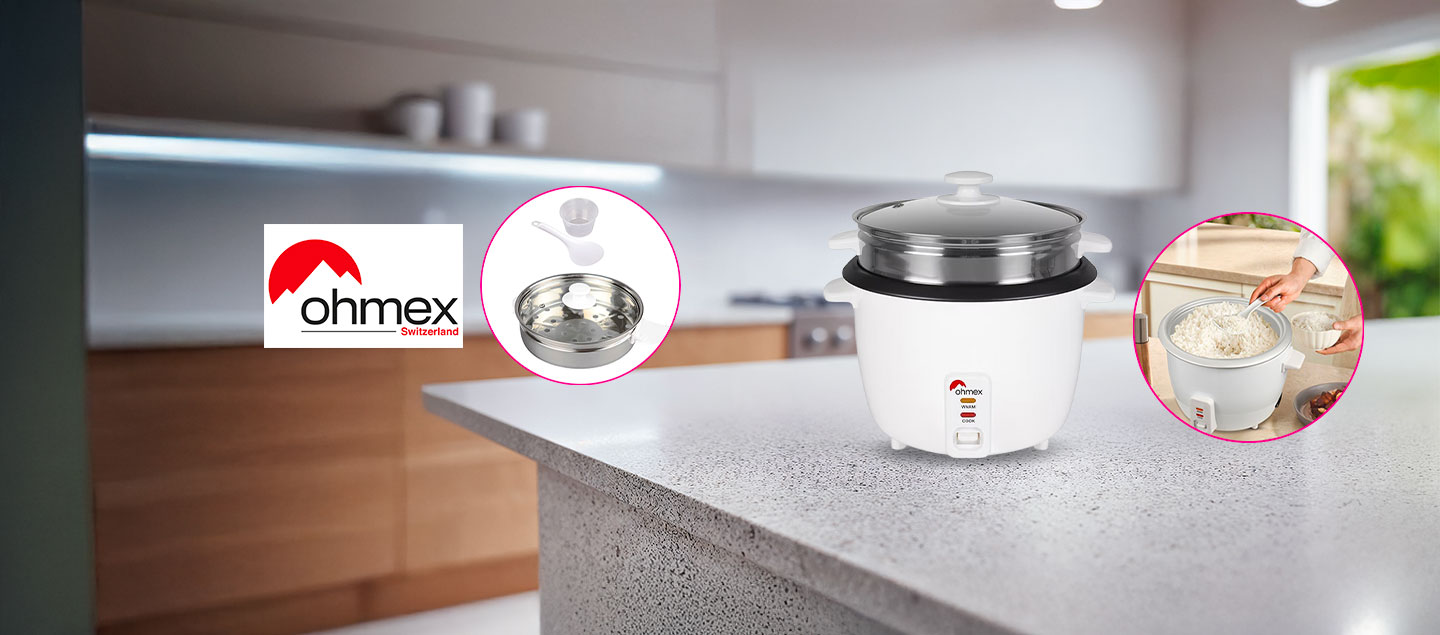 Cuiseur de riz 2en1 avec panier vapeur OHMEX