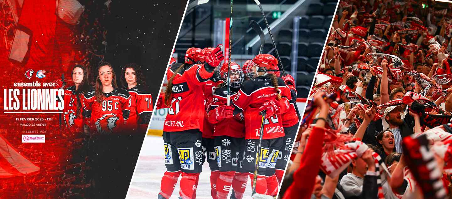 Ensemble avec les Lionnes - 1 entrée au match de hockey LHC Féminin - GCK Lions Frauen en place assise (15.02.26)