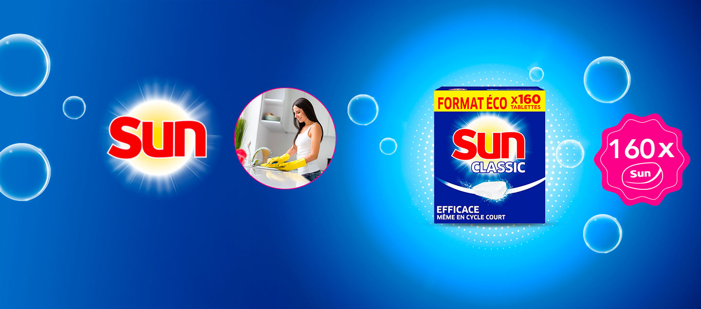 Set de 160 tablettes pour lave-vaisselle SUN