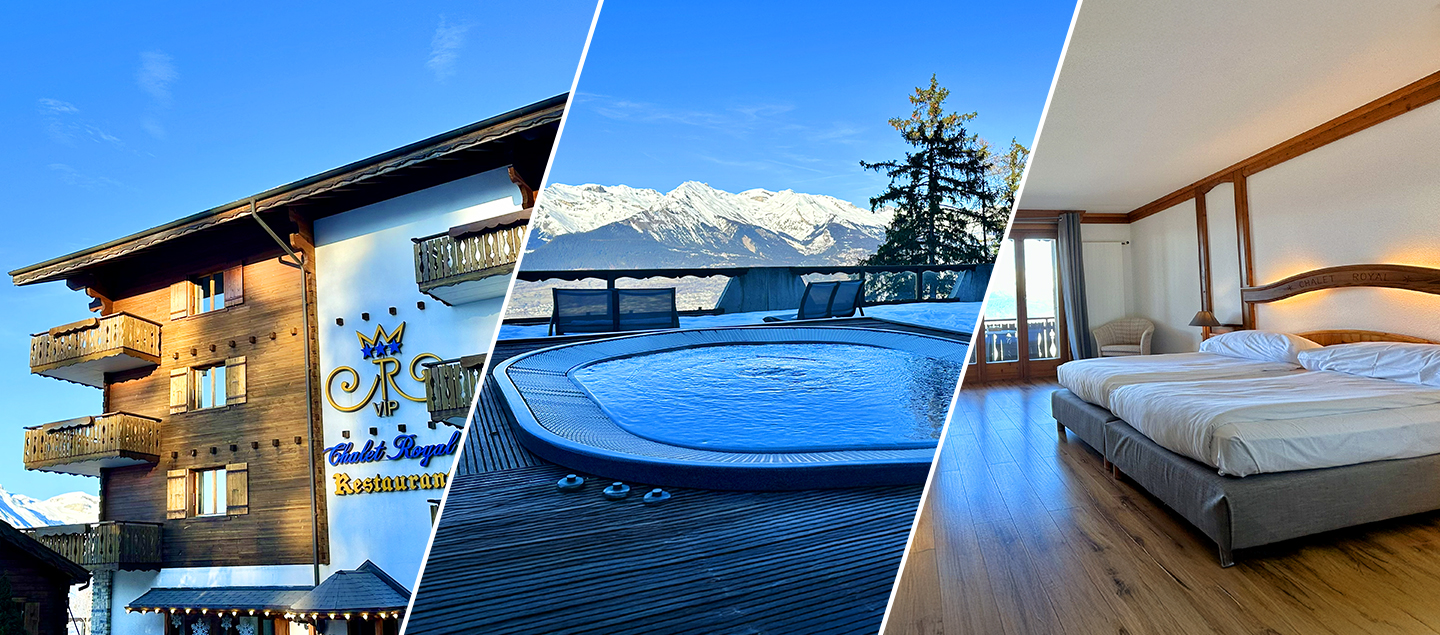 Séjour au Chalet Royal*** à Veysonnaz avec Petit déjeuner, Accès à l'espace Wellness, avec/sans Menu 3 plats pour 2 personnes