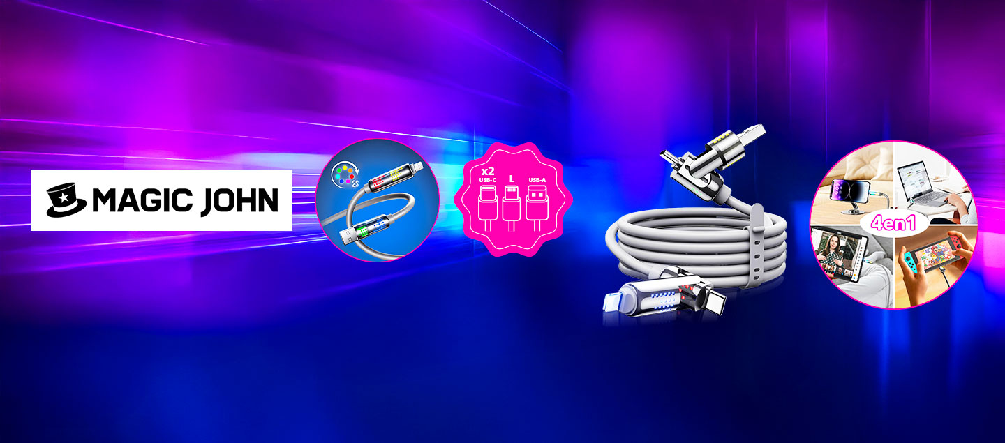Câble de chargement 4en1 rapide et pratique MAGIC JOHN