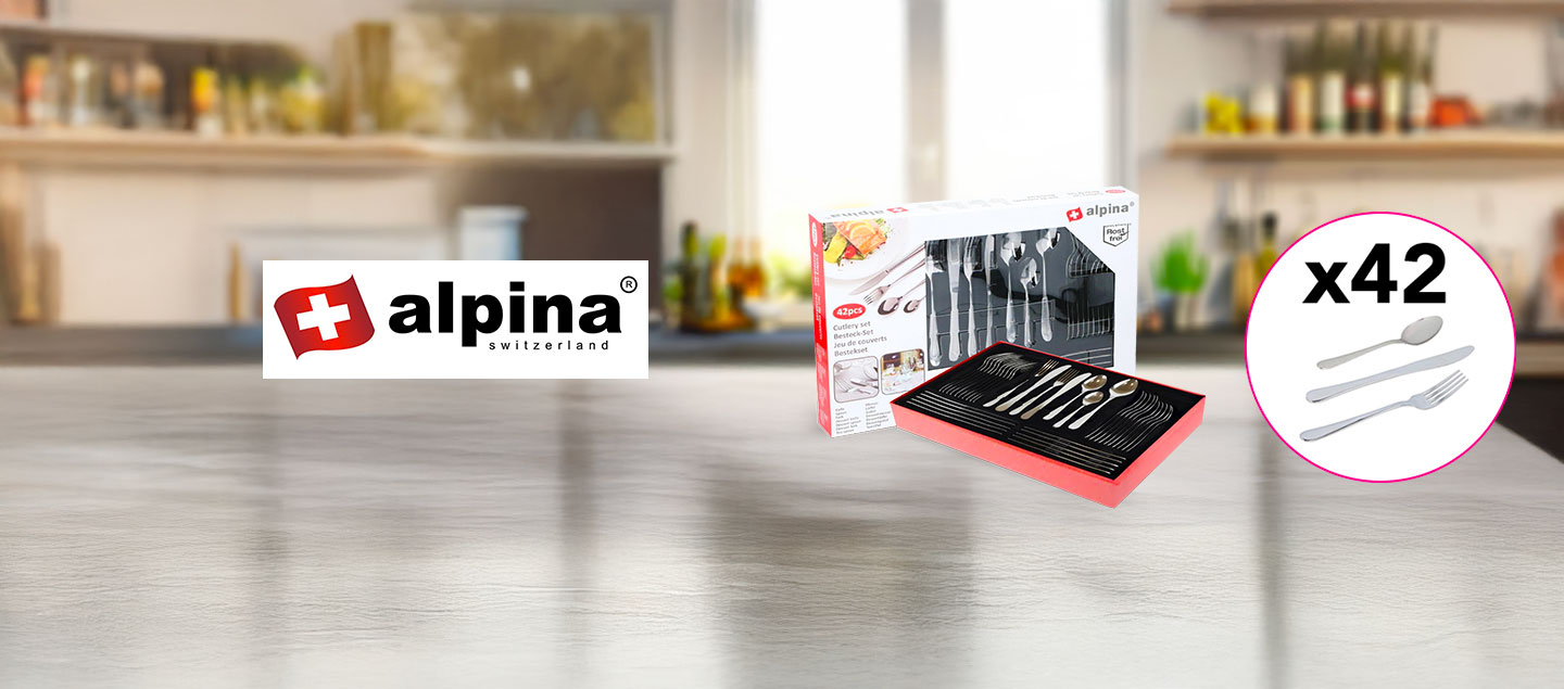 Set de 42 couverts haute qualité ALPINA