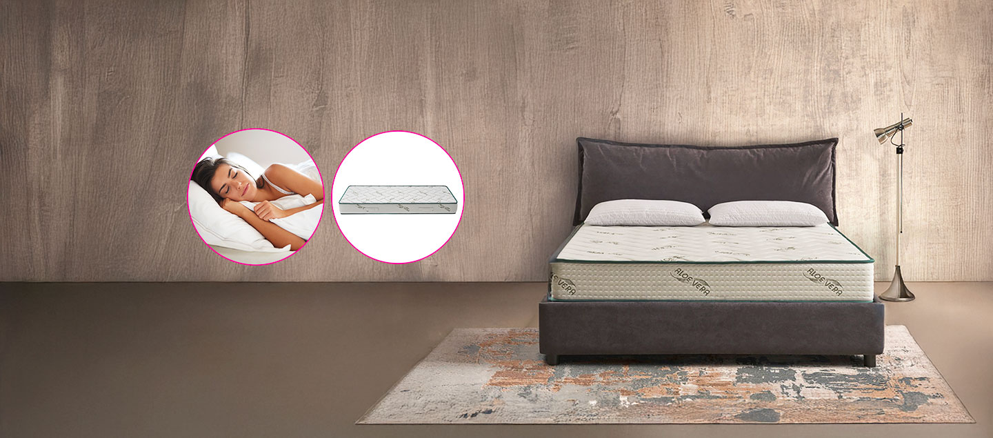 Matelas avec mousse à mémoire de forme ALOE VERA - épaisseur 25cm - ELIOS