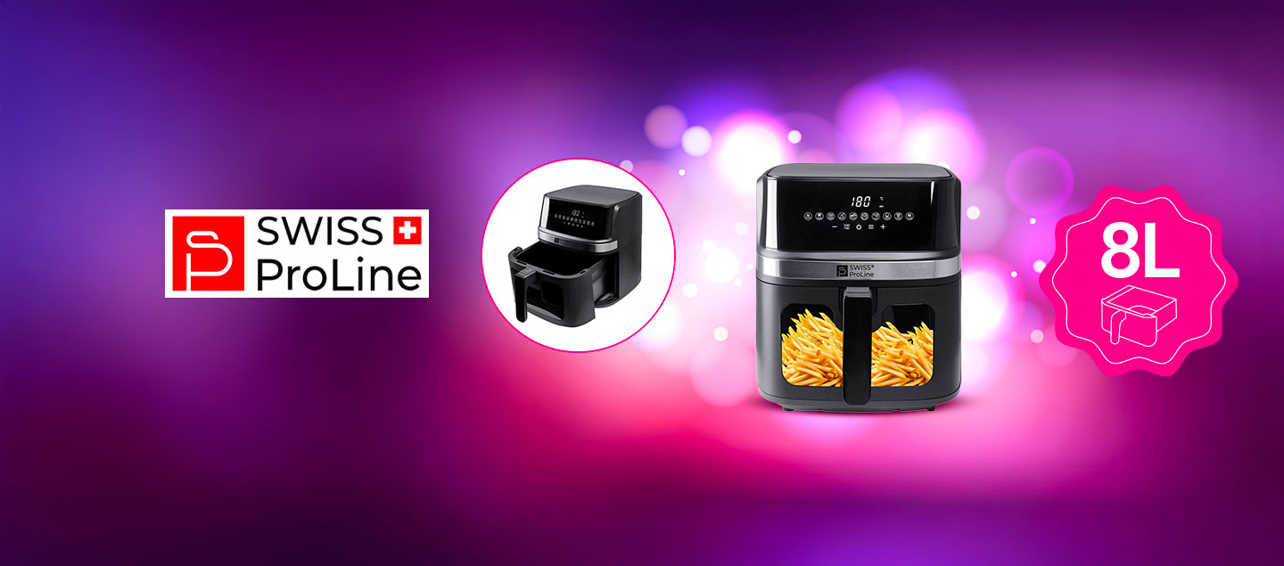 Friteuse à air chaud Air Fryer 8L (sans huile) Swiss ProLine