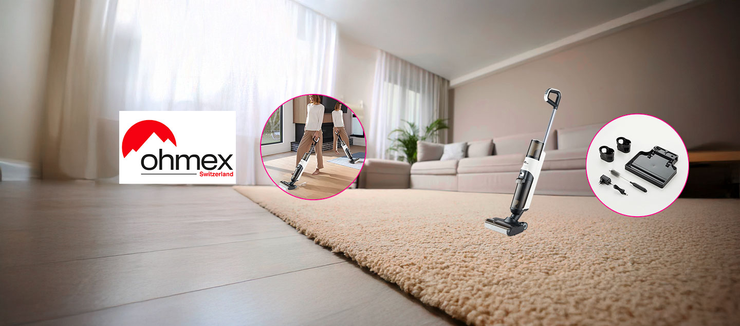 Aspirateur et Laveur à eau 2en1 sans fil OHMEX