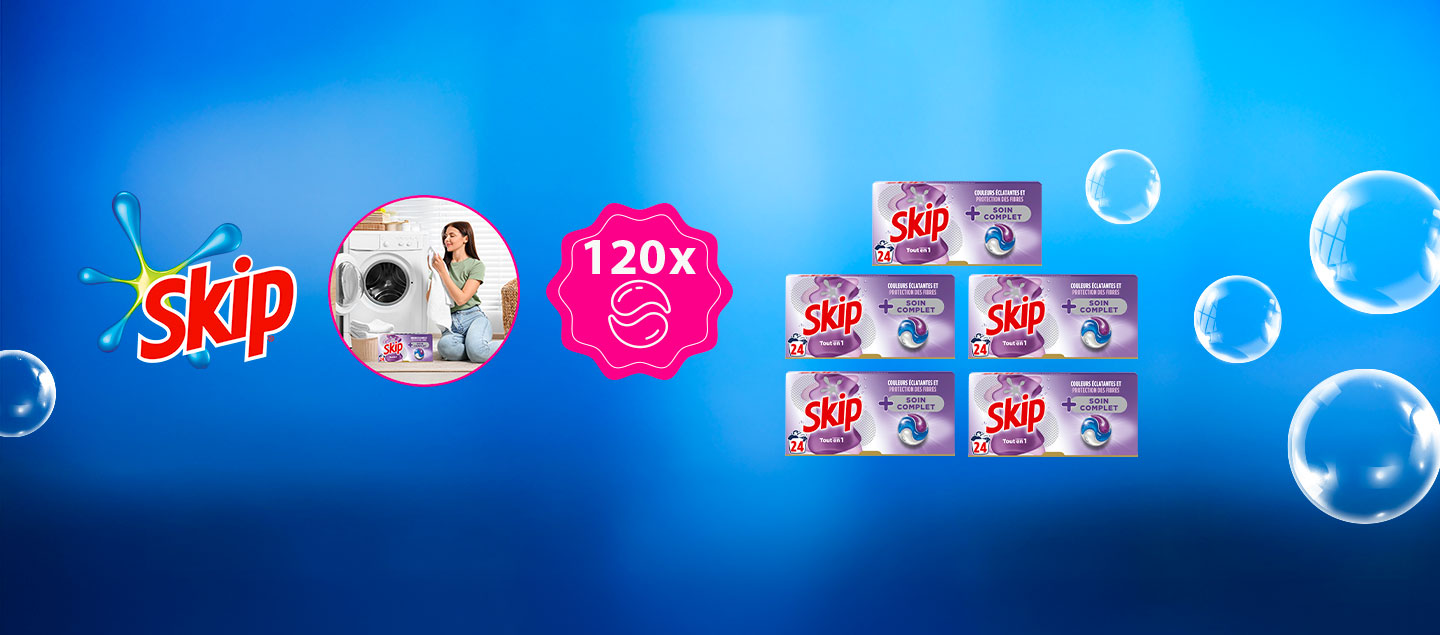 Set de 120 capsules pour la lessive SKIP