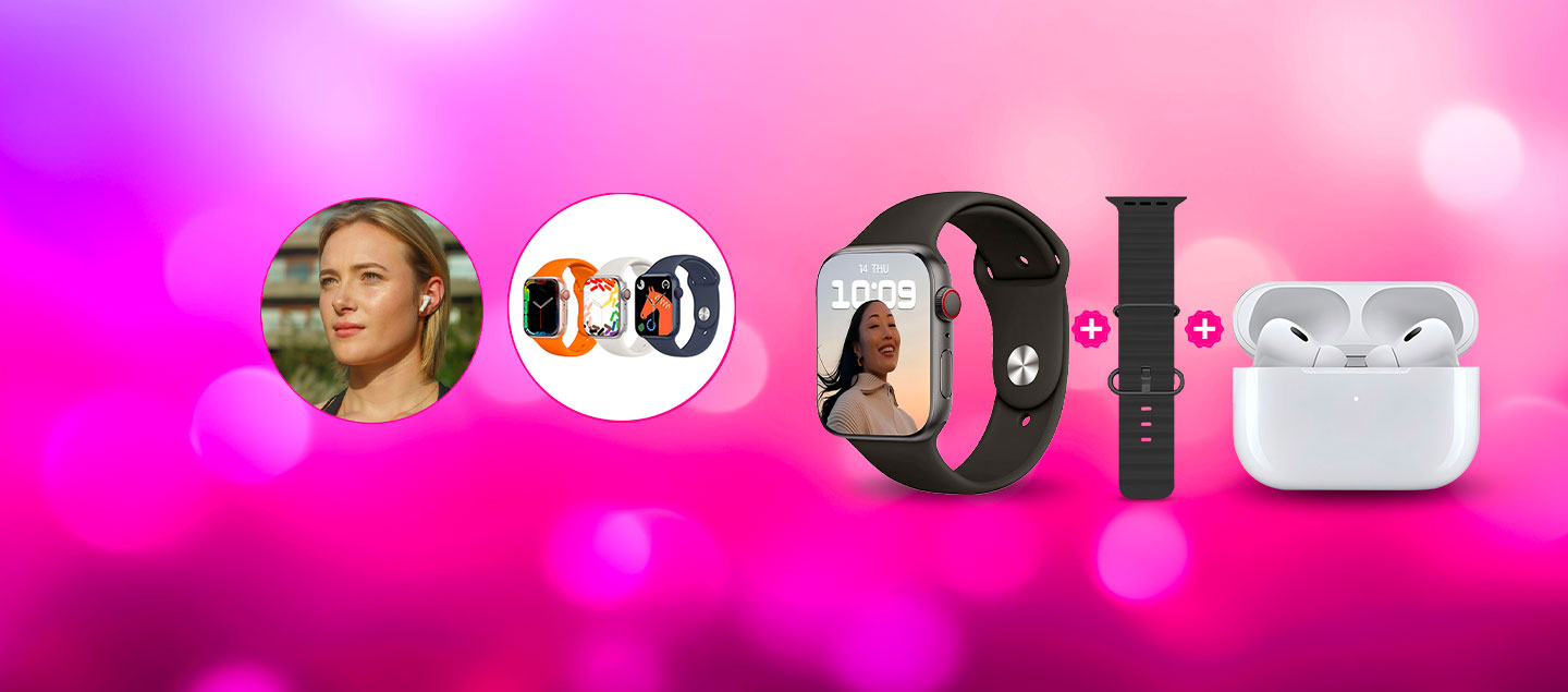 Coffret montre connectée et écouteurs sans fil Bluetooth