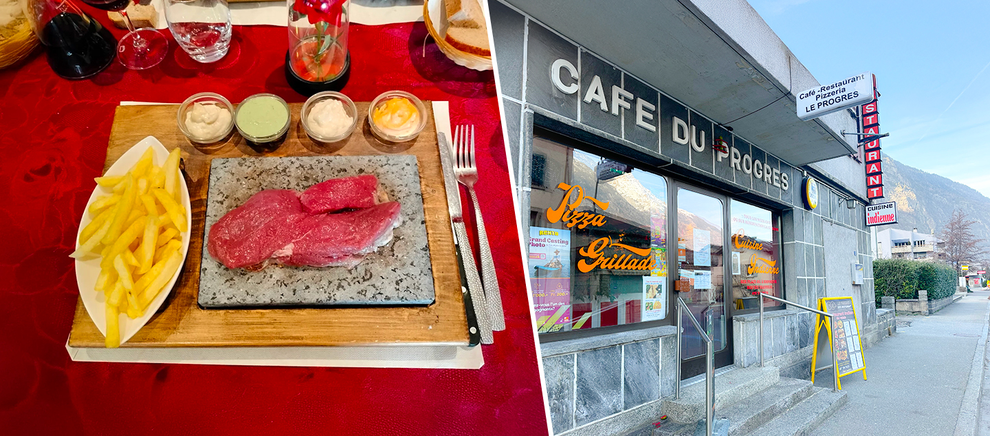 Menu faux filet de boeuf sur ardoise avec entrée et dessert dès 2 personnes