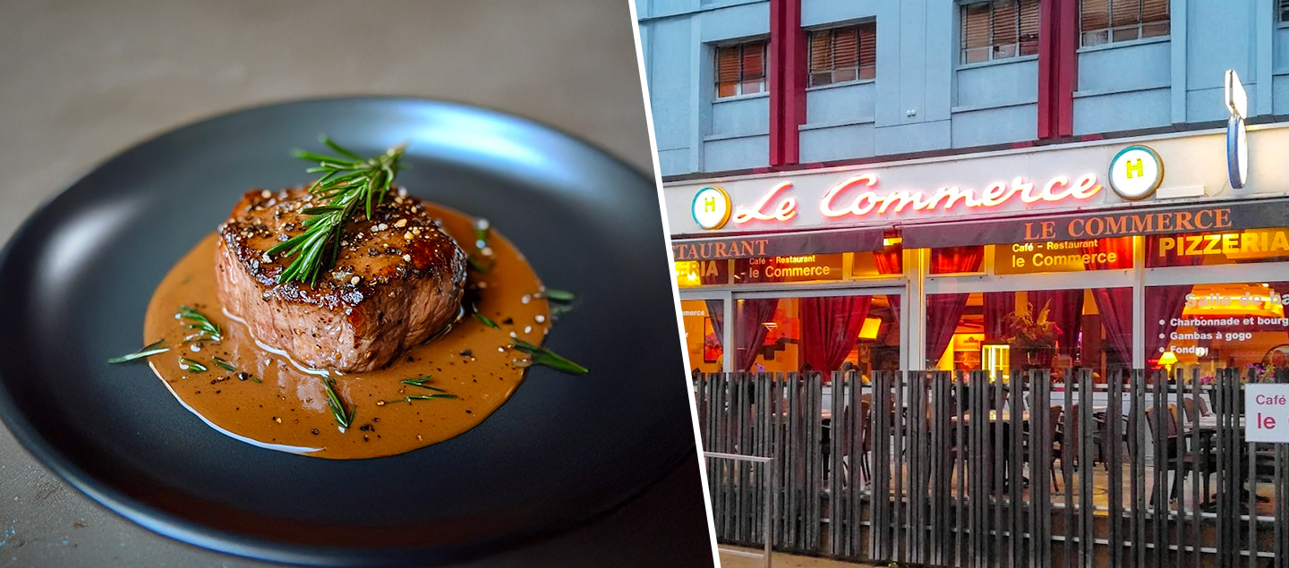 Menu Steak de chasseur avec entrée et dessert dès 2 personnes