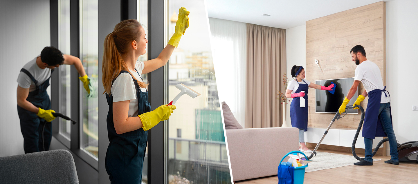 Solution complète de nettoyage au choix (intérieur, extérieur, chantier, vitres et plus)