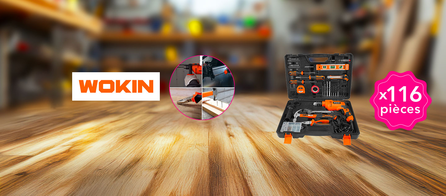 Boîte à outils 116 pièces WOKIN