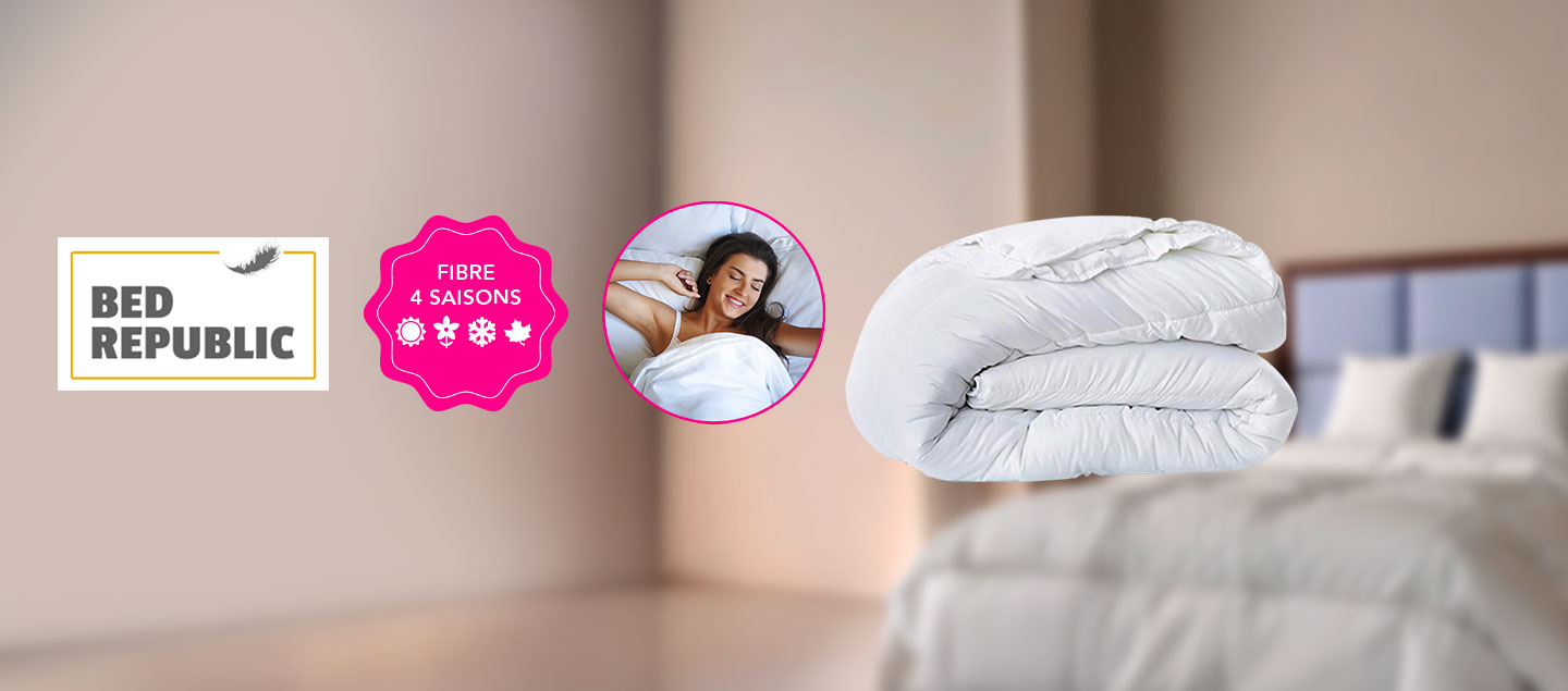 Duvet en fibre 4 saisons hiver-printemps-été-automne BED REPUBLIC