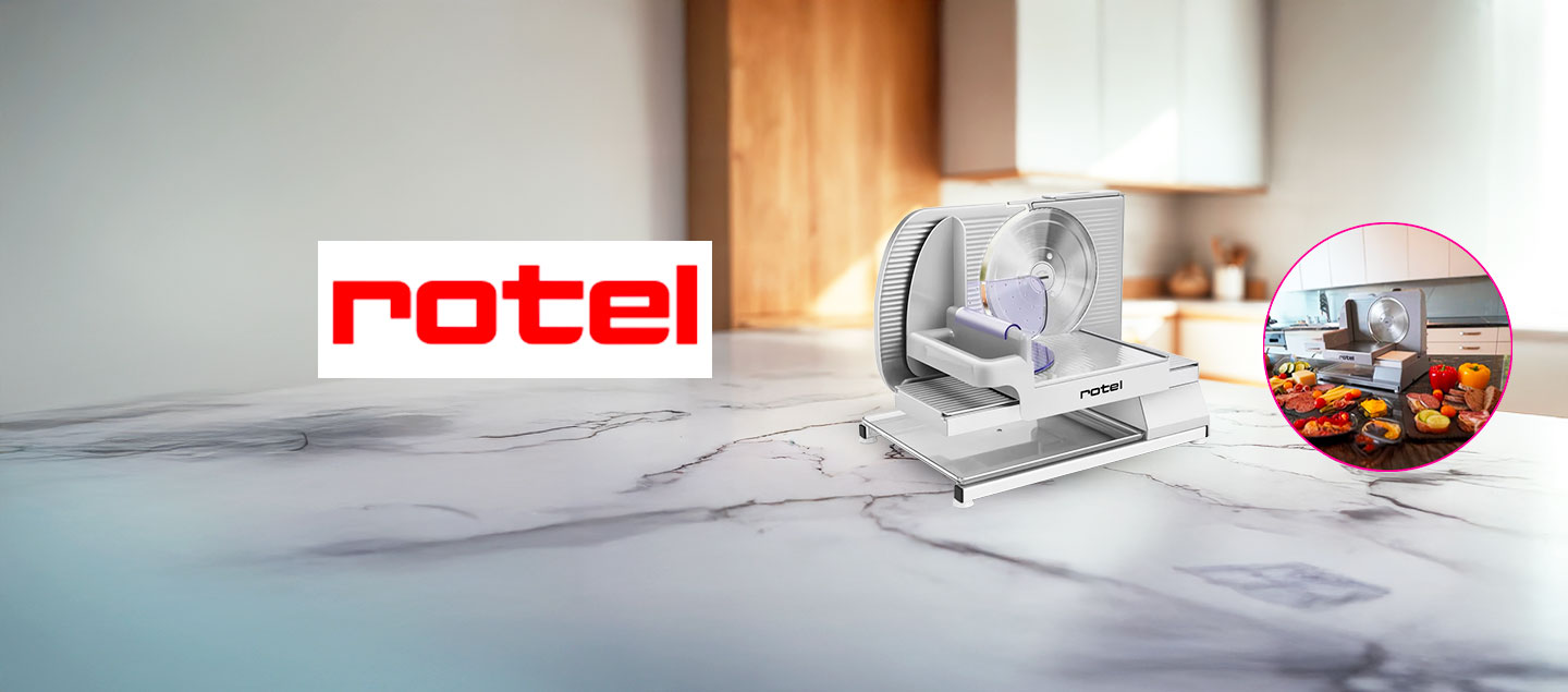 Trancheuse silencieuse et puissante en aluminium ROTEL