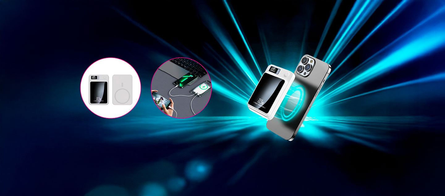 Batterie portable magique et rapide avec fonction magnétique