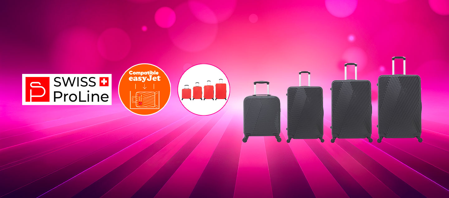 Set de 4 valises dont une compatible EasyJet (45cm) Swiss ProLine