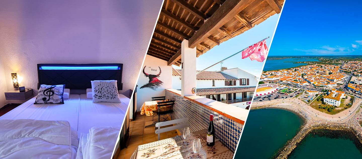 Séjour dans un appartement privatif jusqu'à 6 personnes aux Saintes-Maries-de-la-Mer