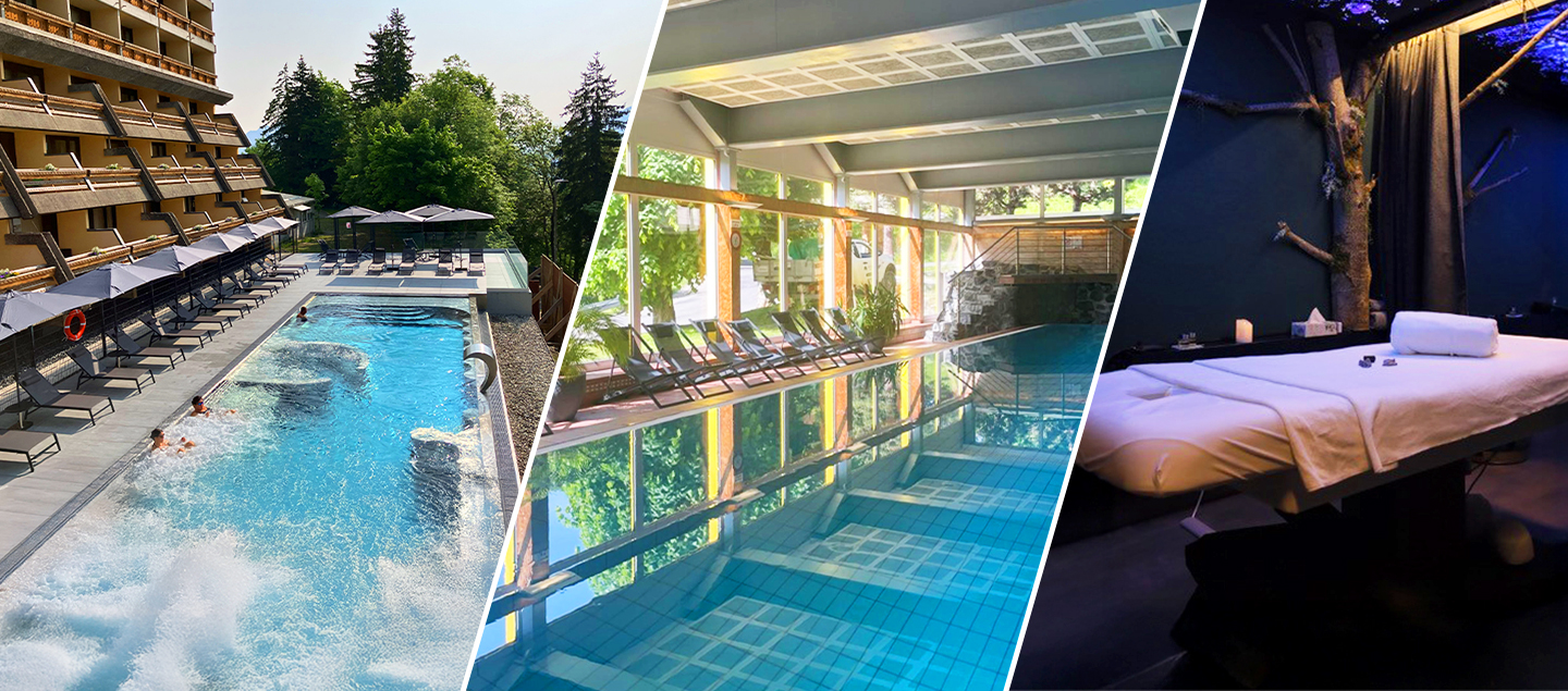 Journée dayspa avec Massage, Plat du jour et Accès au Sauna panoramique et aux Bains de l’Hôtel Central Résidence & Spa à Leysin pour 2 personnes