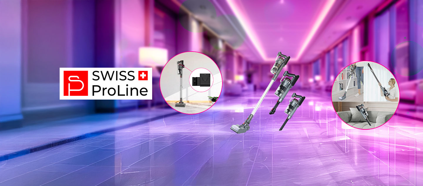 Aspirateur balai sans fil 2en1 (5 accessoires) Swiss ProLine