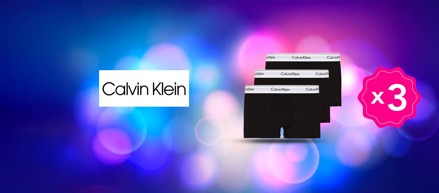 Set de 3 sous-vêtements 100% coton CALVIN KLEIN