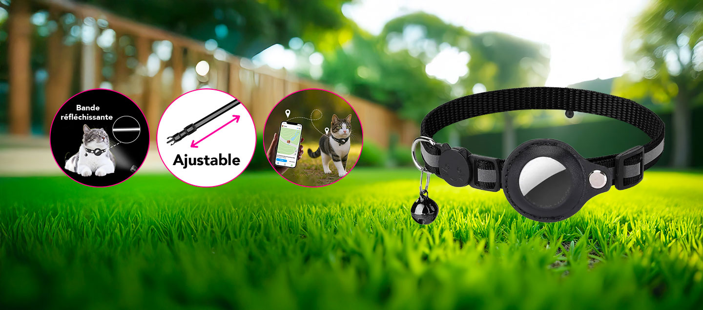 Collier pour chat avec tracker et GPS intégré LOPOTIT CHAT