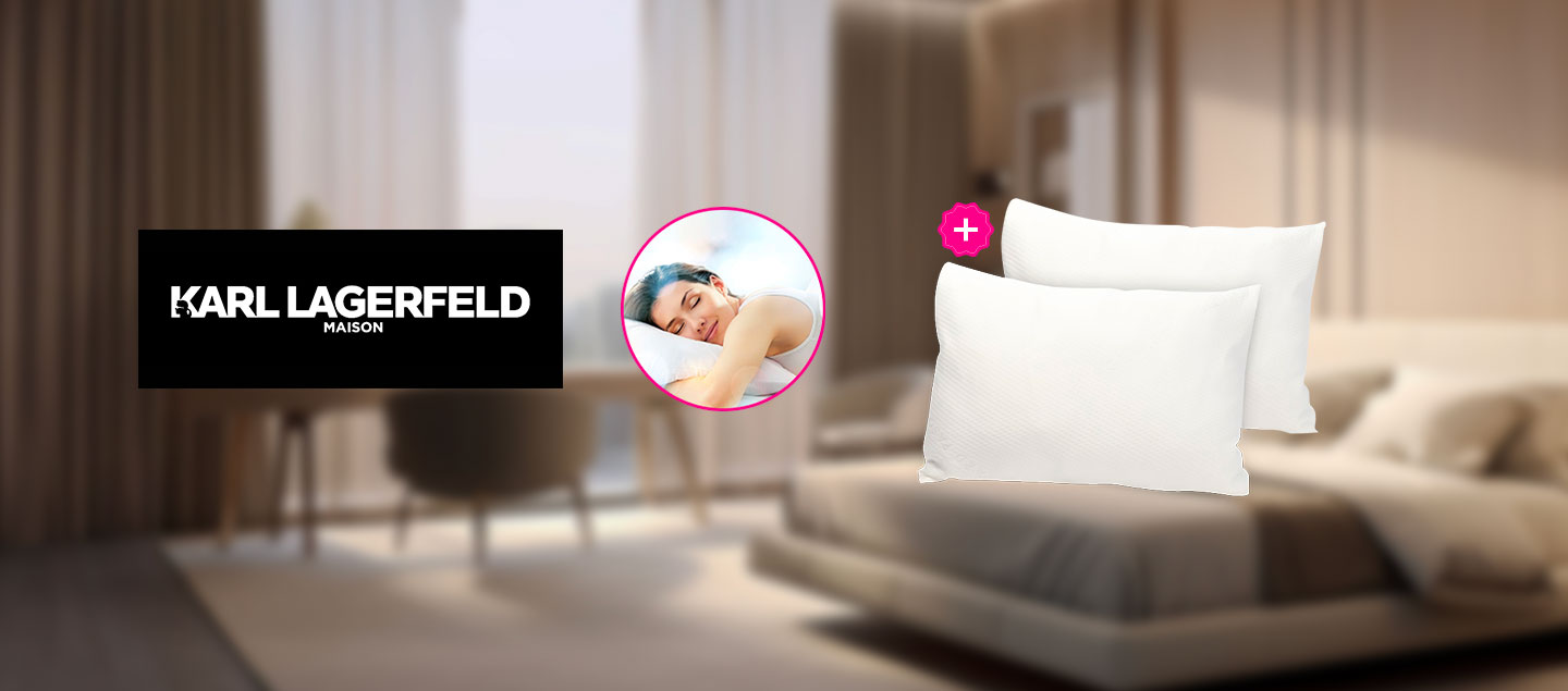 Set de 2 Oreillers haute qualité KARL LAGERFELD