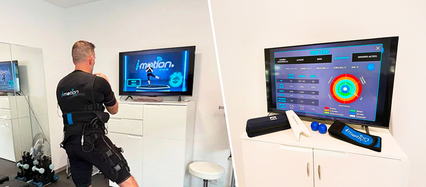 Entraînement par électrostimulation (EMS) et mesure des données corporelles