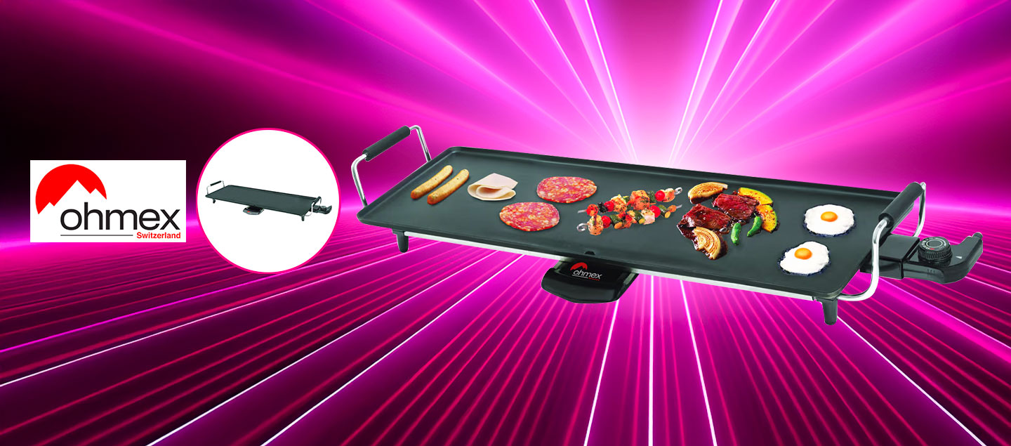 Grill Teppanyaki avec surface de cuisson XXL OHMEX