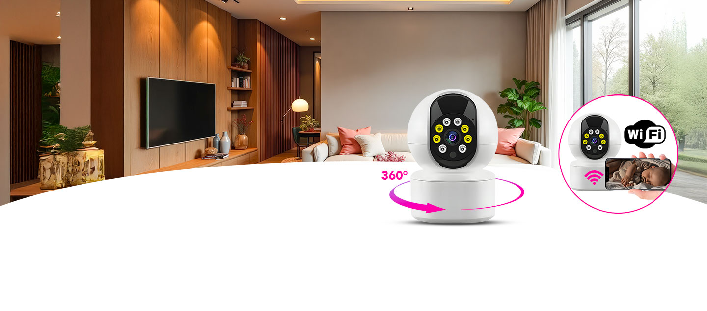 Caméra de surveillance connectée WIFI multifonctions 360°