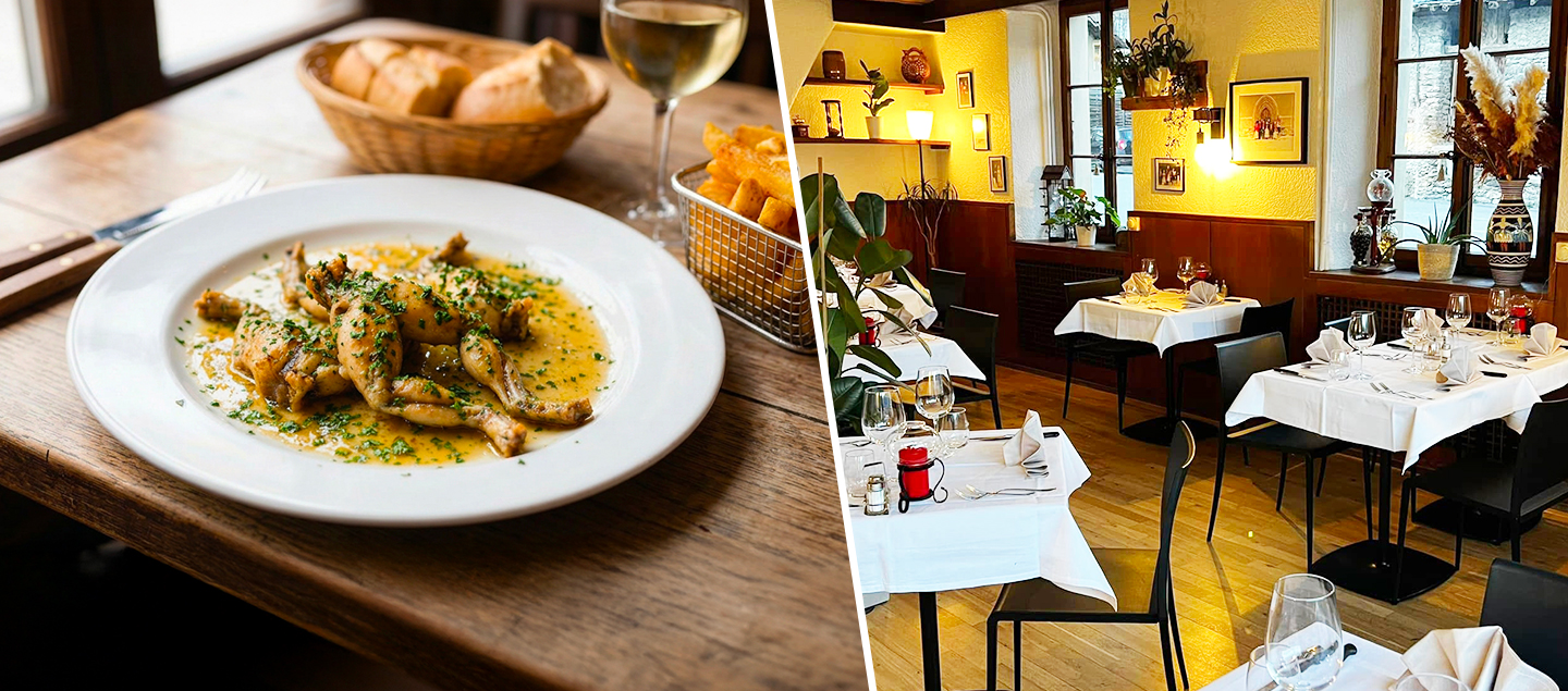 Menu Cuisses de grenouilles en persillade et ail avec entrée et dessert dès 2 personnes