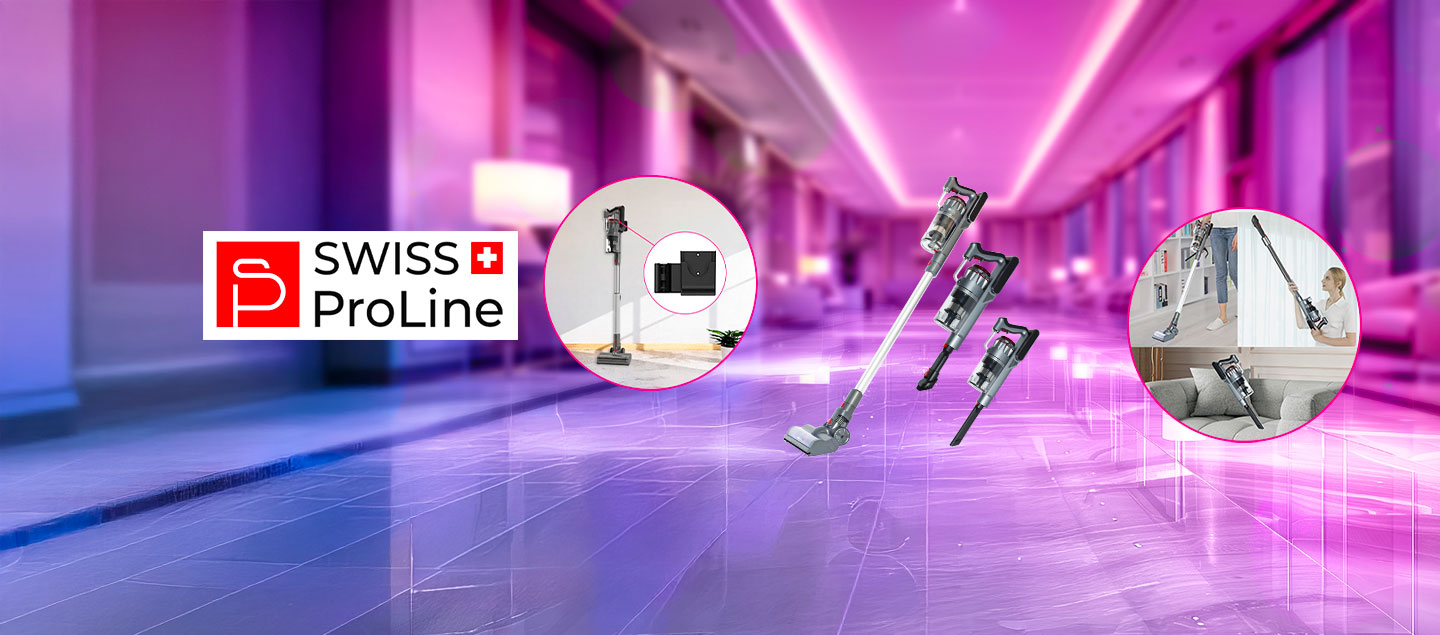 Aspirateur balai sans fil 2en1 (5 accessoires) Swiss ProLine