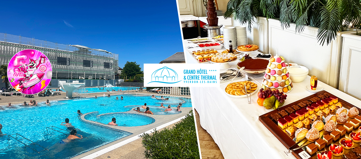 Entrées aux Bains Thermaux d’Yverdon-les-Bains avec Brunch du dimanche pour 2 personnes