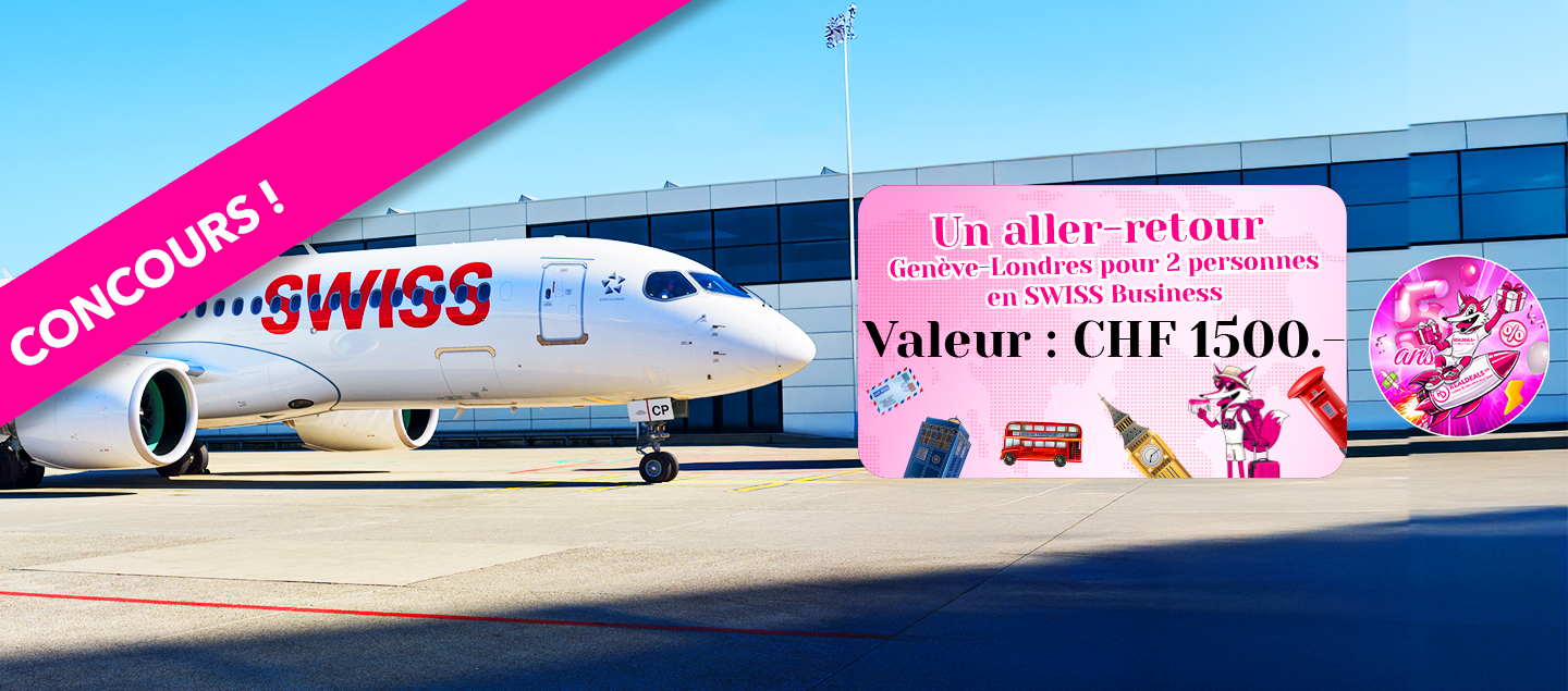 Concours - Un aller-retour Genève-Londres pour 2 personnes en SWISS Business d’une valeur de CHF 1’500.- à gagner