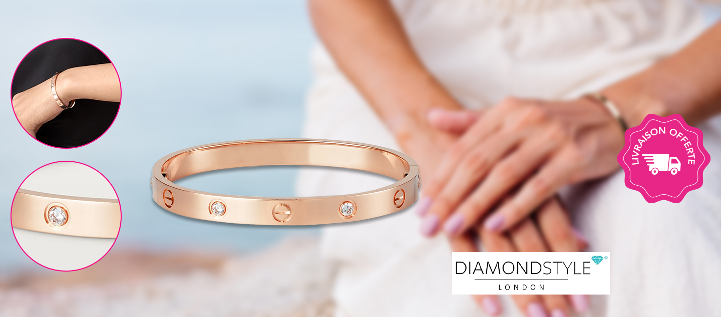 Bracelet Gold chic Diamond Style London - Livraison offerte