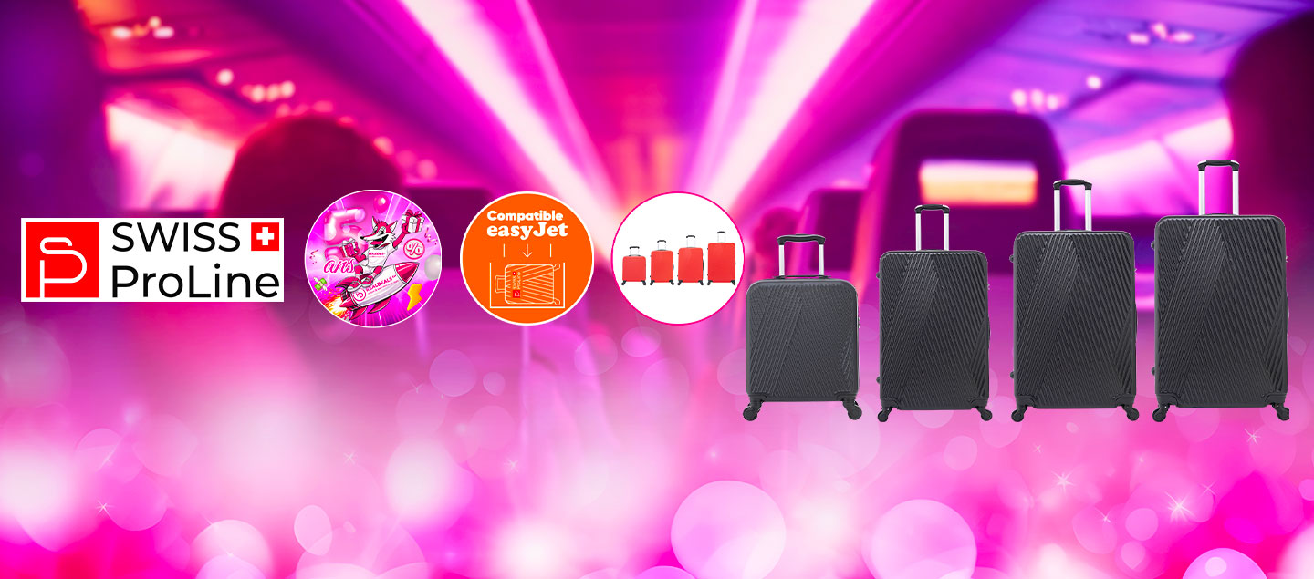 Set de 4 valises dont une compatible EasyJet (45cm) Swiss ProLine