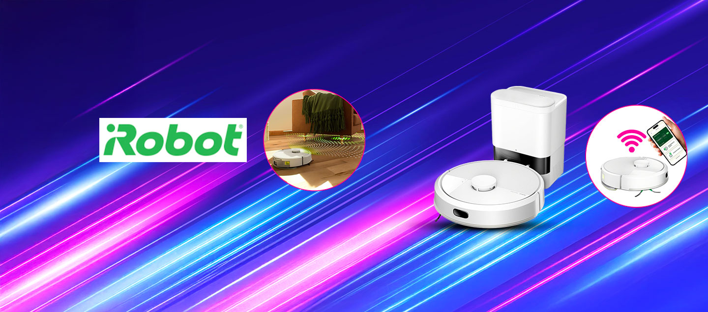 Aspirateur robot connecté 2en1 avec station intégrée (aspirateur et laveur) IROBOT