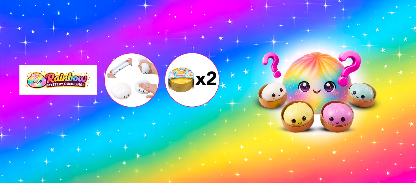 VIRAL : Set de 2 Jouets anti-stress BUN RAINBOW MYSTERY