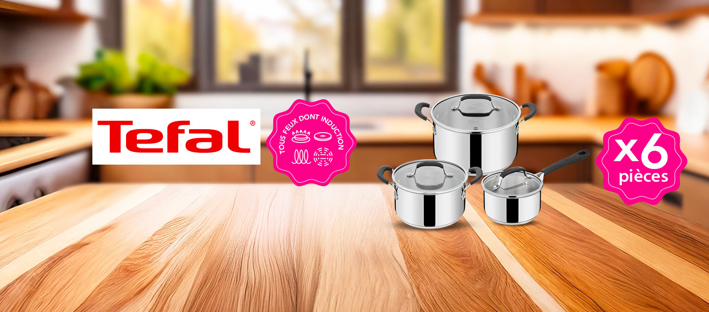 Batterie de cuisine 6 pièces (tous feux dont induction) TEFAL
