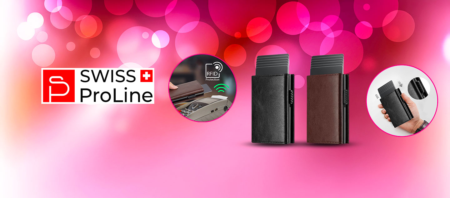 Porte-Monnaie en cuir avec protection RFID Swiss ProLine
