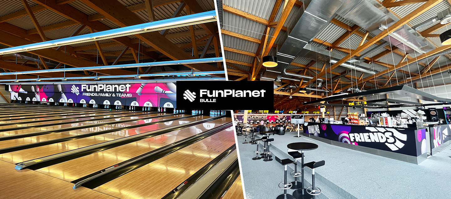 2 parties de bowling au FunPlanet de Bulle pour 1 à 4 personnes