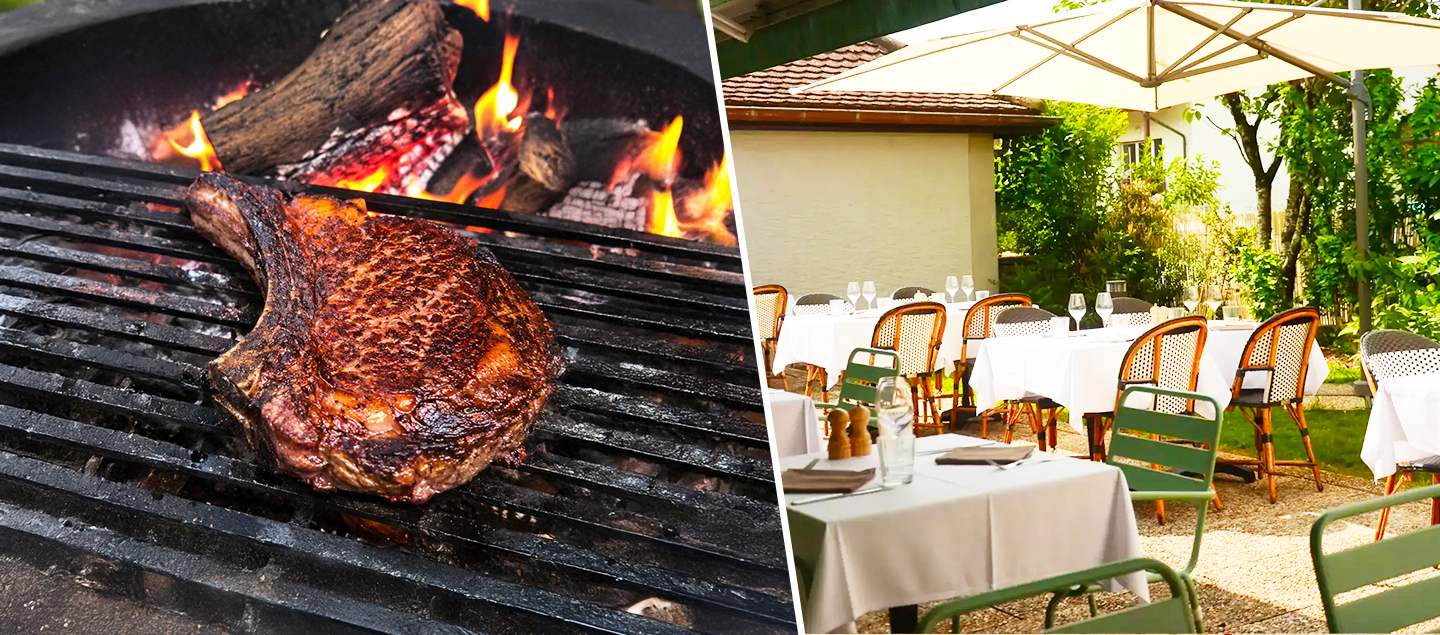 Menu Côte de boeuf suisse avec entrée et dessert dès 2 personnes