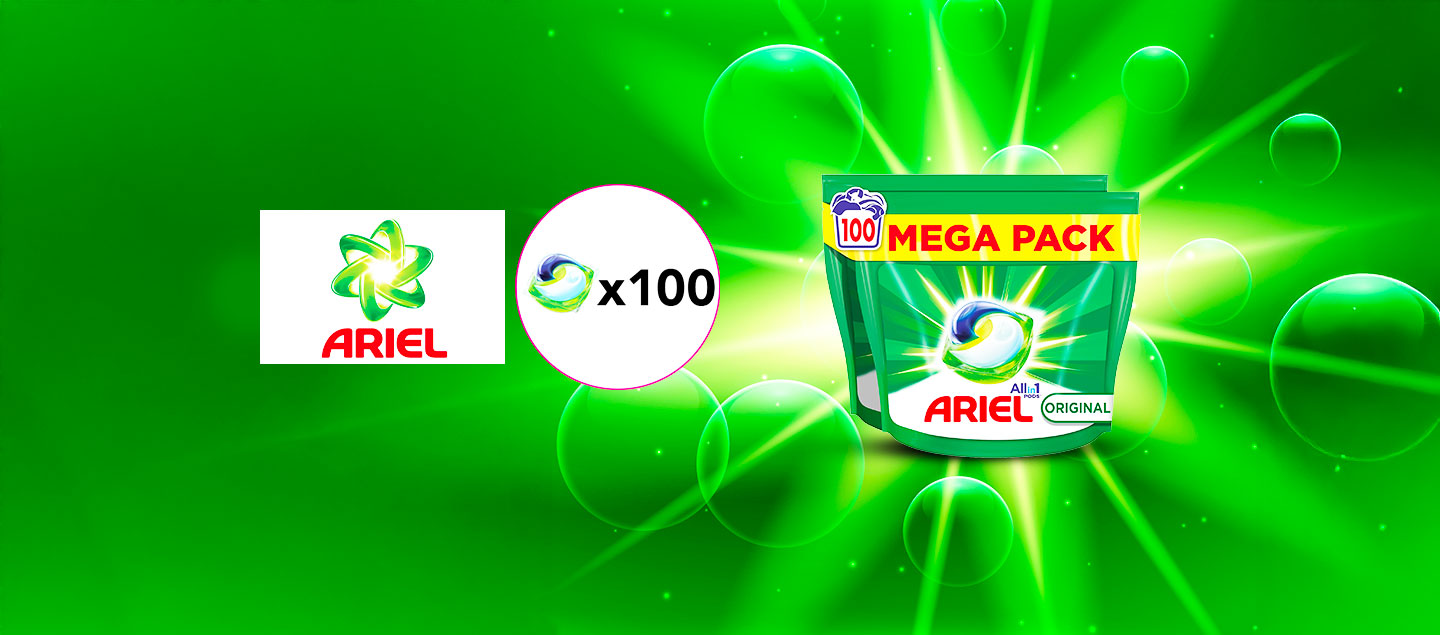 Set de 100 capsules pour la lessive ARIEL
